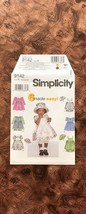 UNCUT Pattern Simplicity # 9142 - Girls' Dress w/ Sleeve Options, Bibbed Apron,  - $5.00