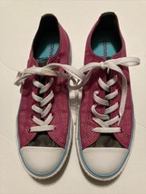 Converse All Star Pink &amp; Blue Glitter Sneakers Size 5 Junior 656035F Chuck - $29.00