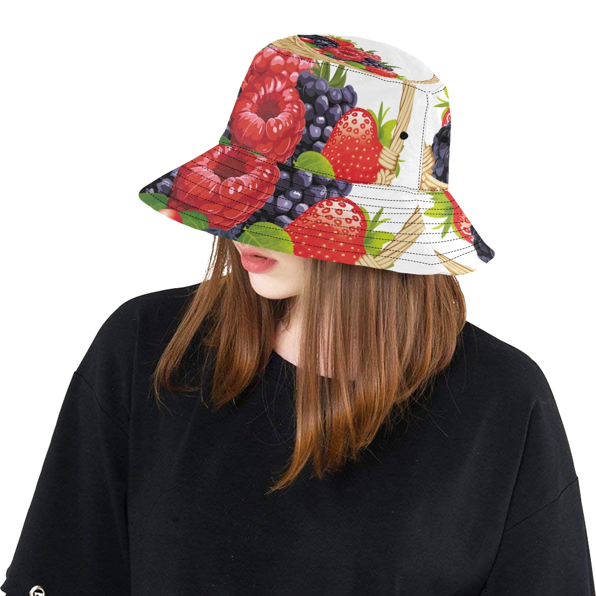Rich Fresh Various Cute Fruit Basket Fashion Fishing Sun Bucket Hats Hats