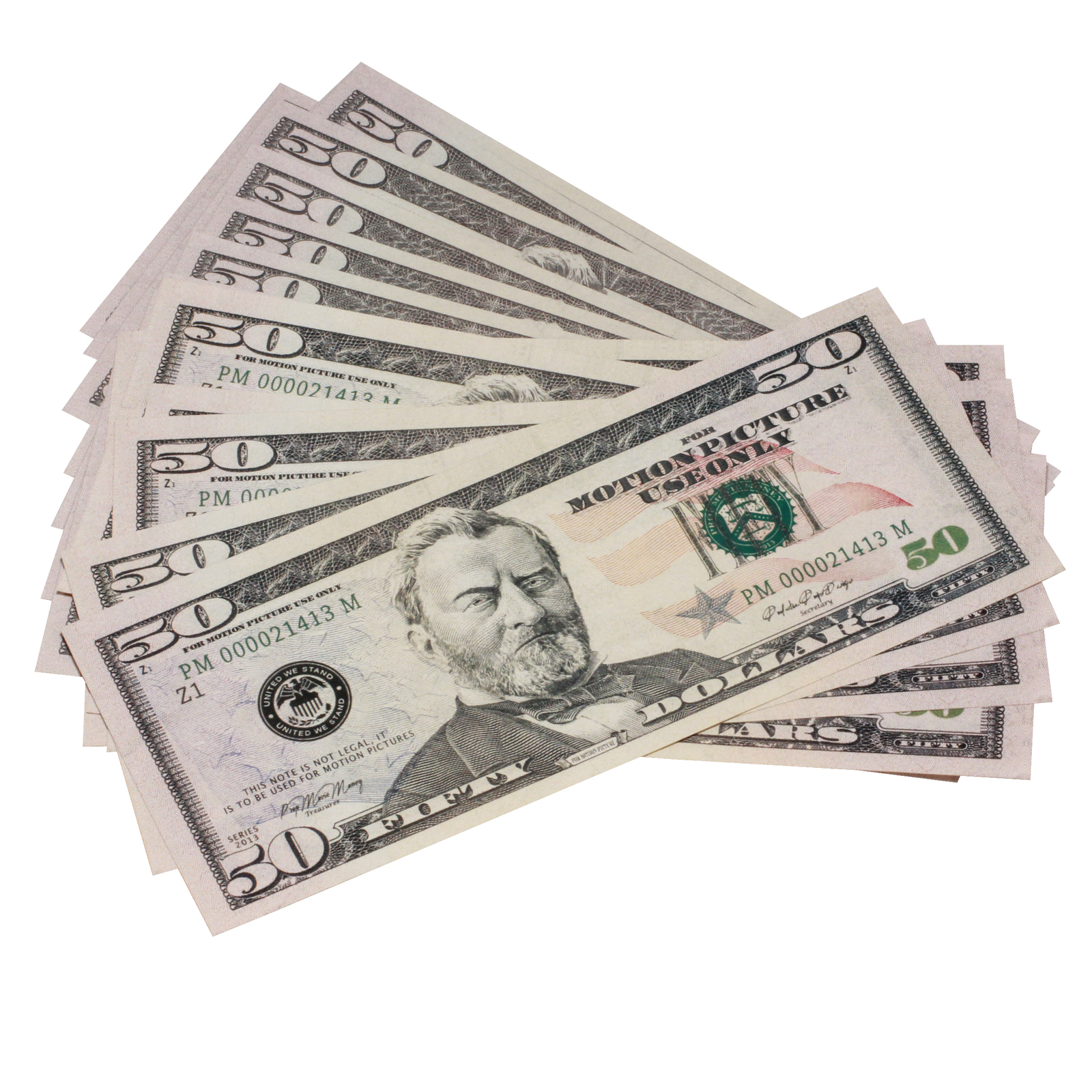 PROP MOVIE MONEY 5,000 New Style Full Print Prop Money Stack