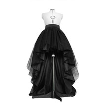 Black High Low Tulle Skirt Tiered Tulle Maxi Skirt Wedding Tiered Tulle Skirt  image 1