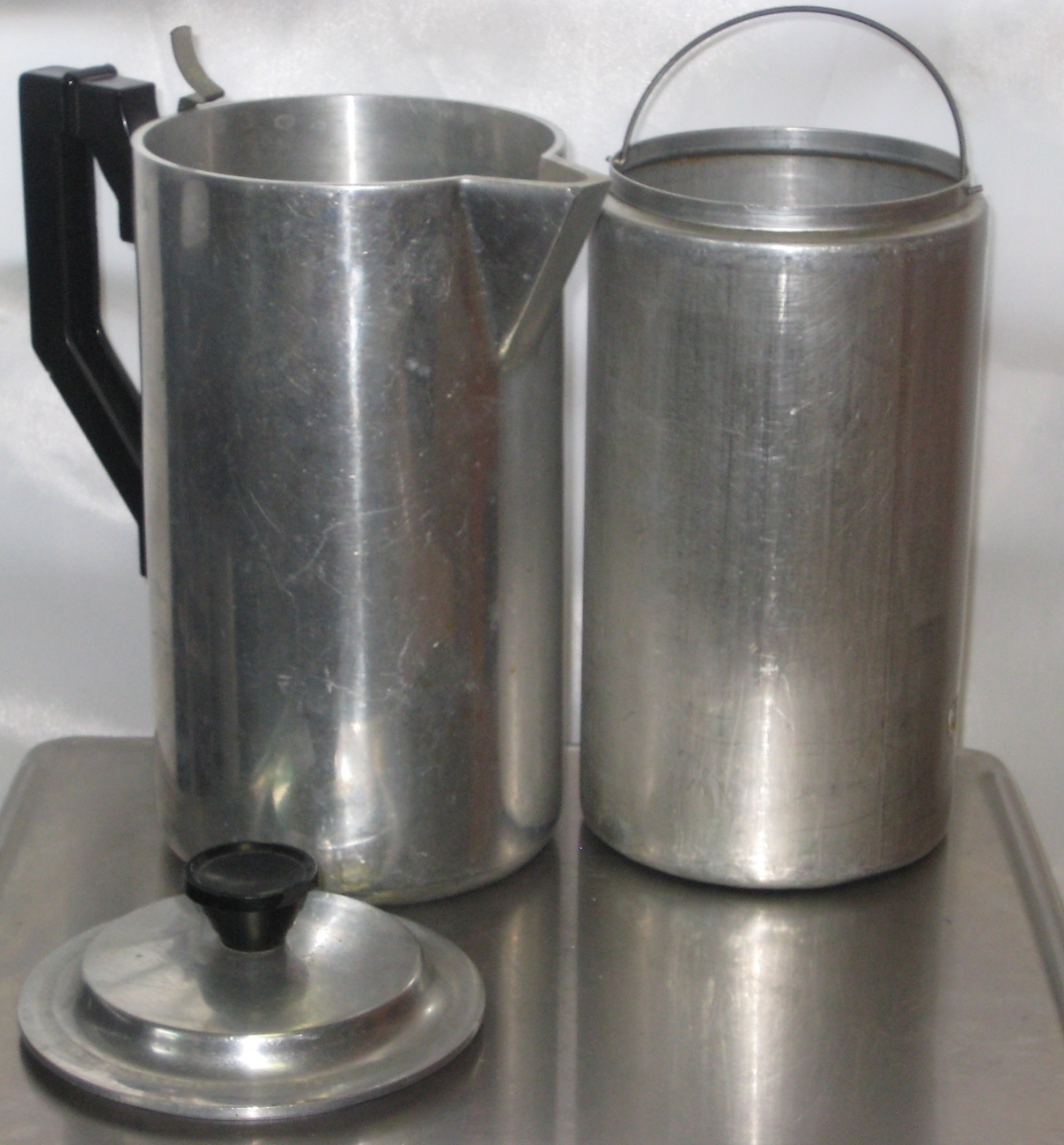 Vintage Aluminum Miracle Maid CAMPING COOKWARE Stove Top Coffee Maker