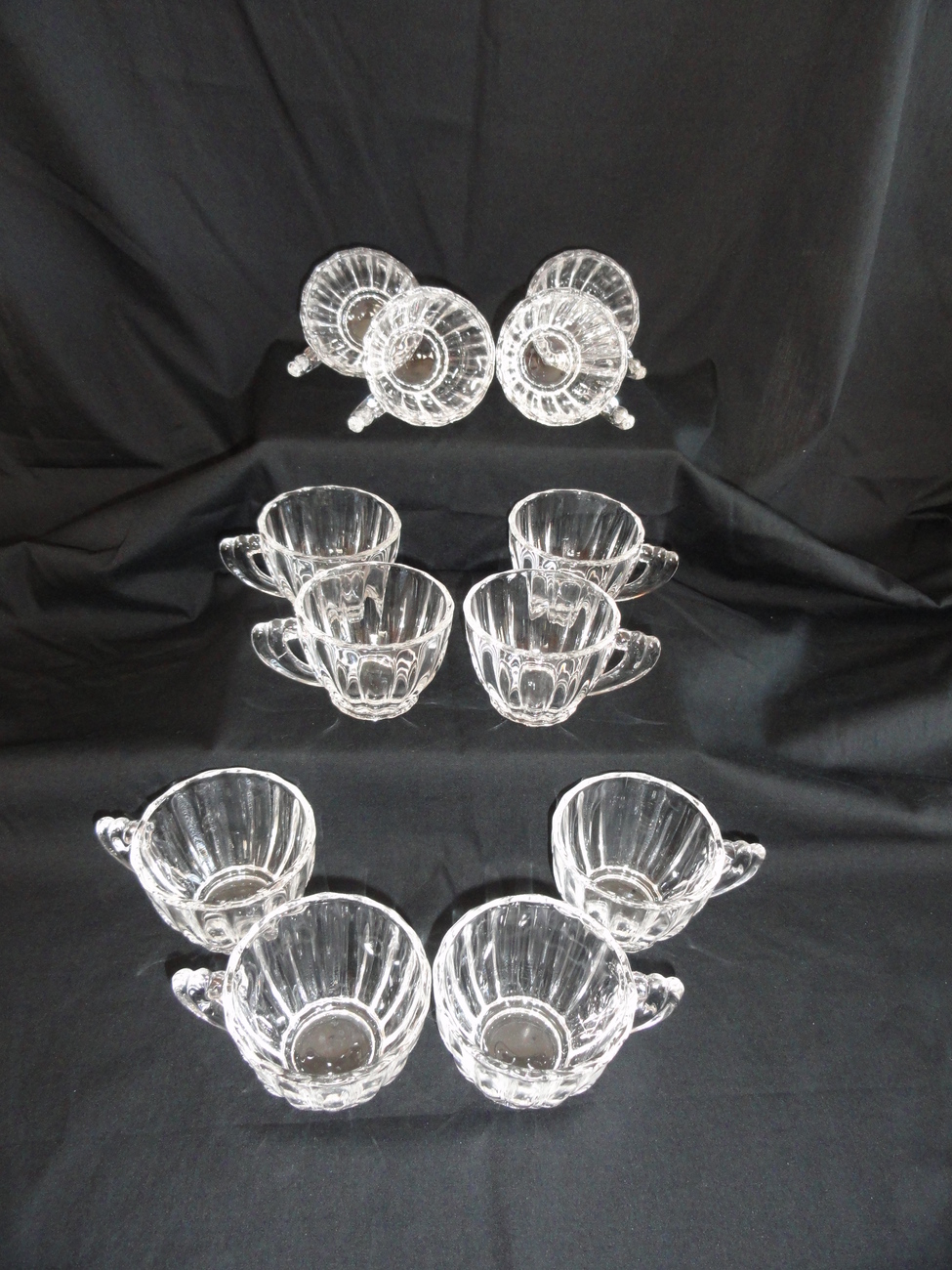 Heisey Elegant Glass Crystolite 15 Pc Punch Bowl Set W/ Under Plate