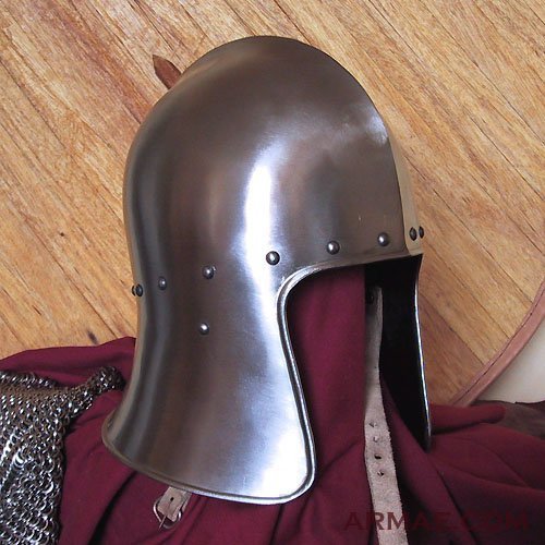 16g Steel Medieval Barbute Open Face Celeta Helmet W  Liner Sca Larp 