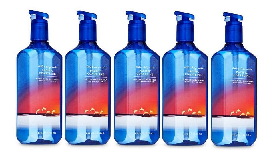 Bath & Body Works Pacific Coastline Gentle Gel Soap 8 oz - Lot of 5