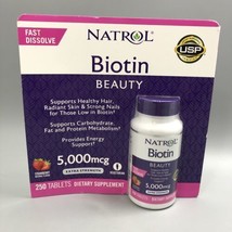 Natrol Biotin 5000mcg 250 Fast Dissolve Tablets Hair Skin Nails Vitamins  - $14.85