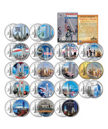 WORLD TRADE CENTER * Anniversary * Colorized NY Quarters US 18-Coin Set ... - $46.71