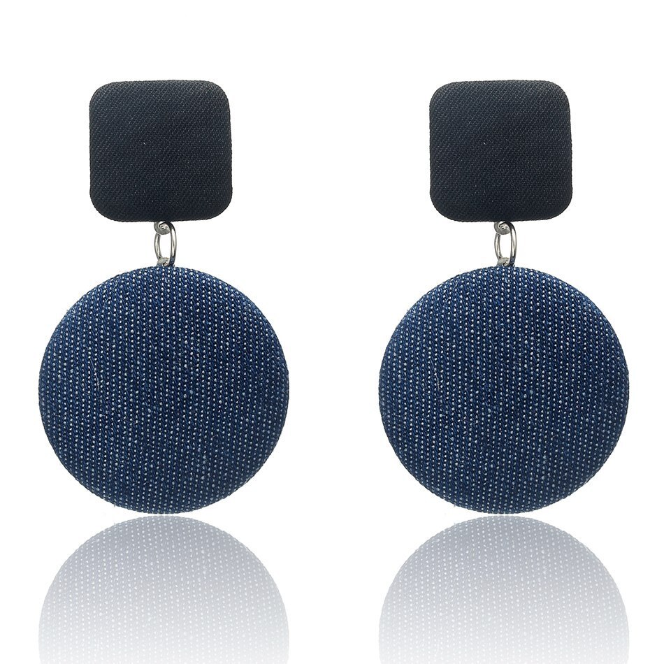 Match-Right Trendy Earrings for Women Denim/Hanging/Long//Statement/Drop/Round/G