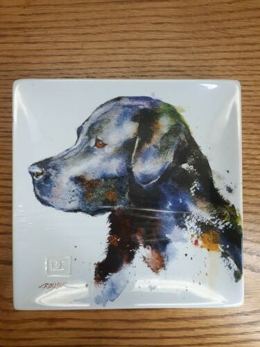 Primary image for Dean Crouser Art, Dog, Black Labrador Plate, Big Sky Carvers, 7" Square Plate