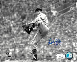 Bob Feller signed Cleveland Indians MLB Cooperstown B&W 8x10 Photo HOF 62- JSA - $33.95