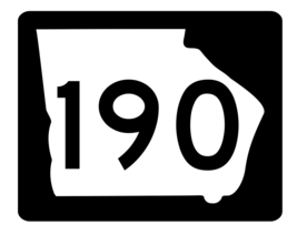Georgia State Route 190 Sticker R3856 Highway Sign - $1.45+