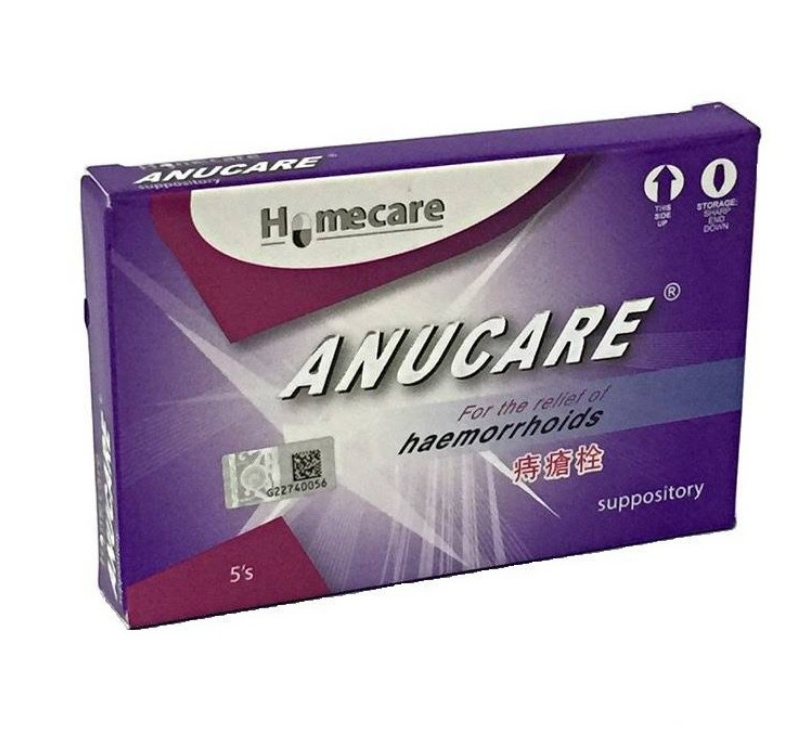 ANUCARE Suppository 10's Treatment For Hemorrhoids EXPRESS SHIPPING WORLDWIDE!!!