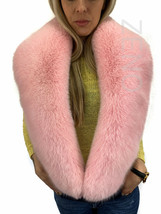 Arctic Fox Fur Stole 63' (160cm) Saga Furs Boa Light Pink Fur Collar Wrap Scarf