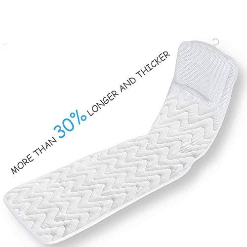 Full Body Bath Pillow Mat, Extralong Luxury Spa Cushion Bathtub
