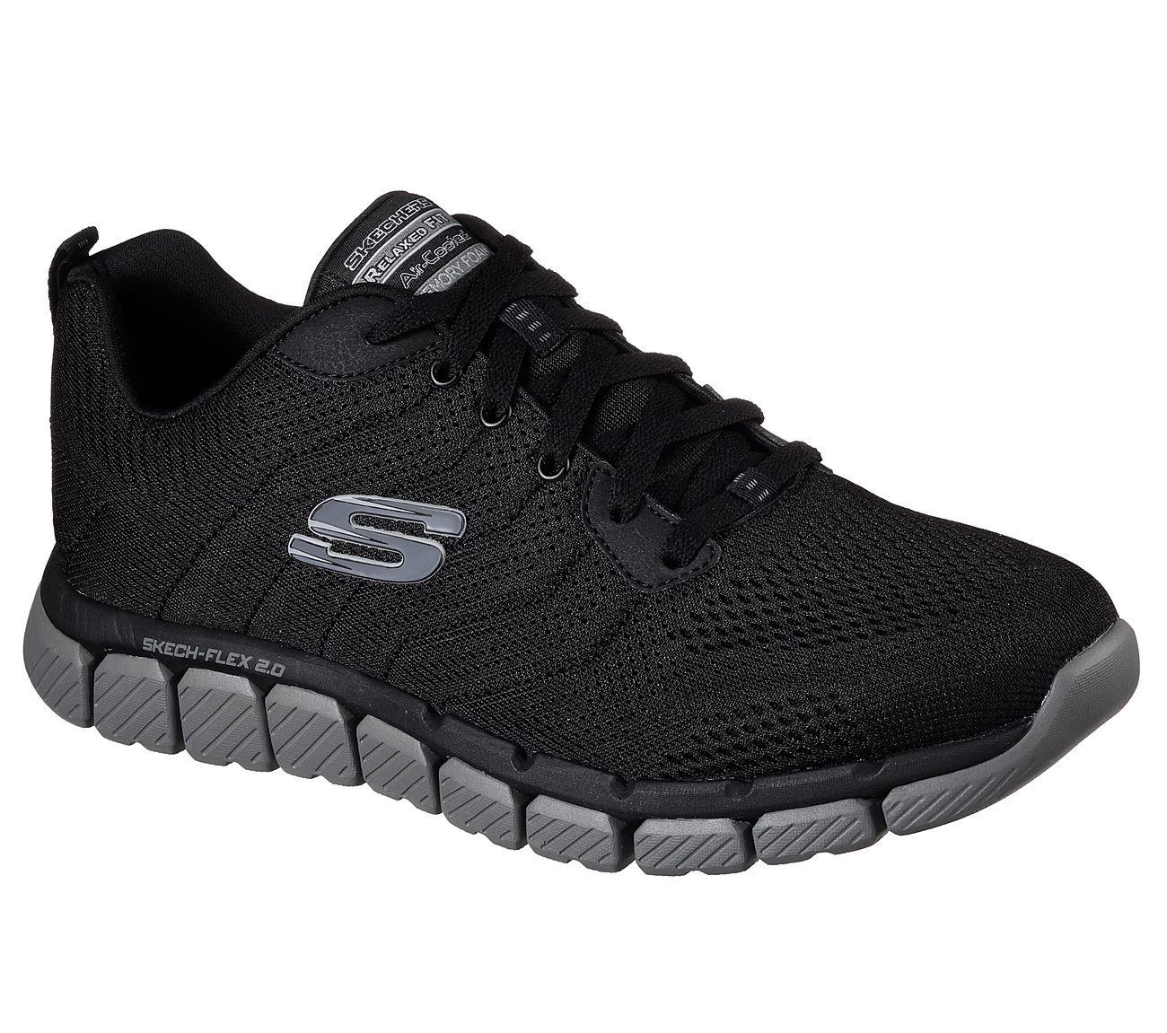 52619 Black Charcoal Skechers shoes Men Memory Foam Comfort Sport Run ...
