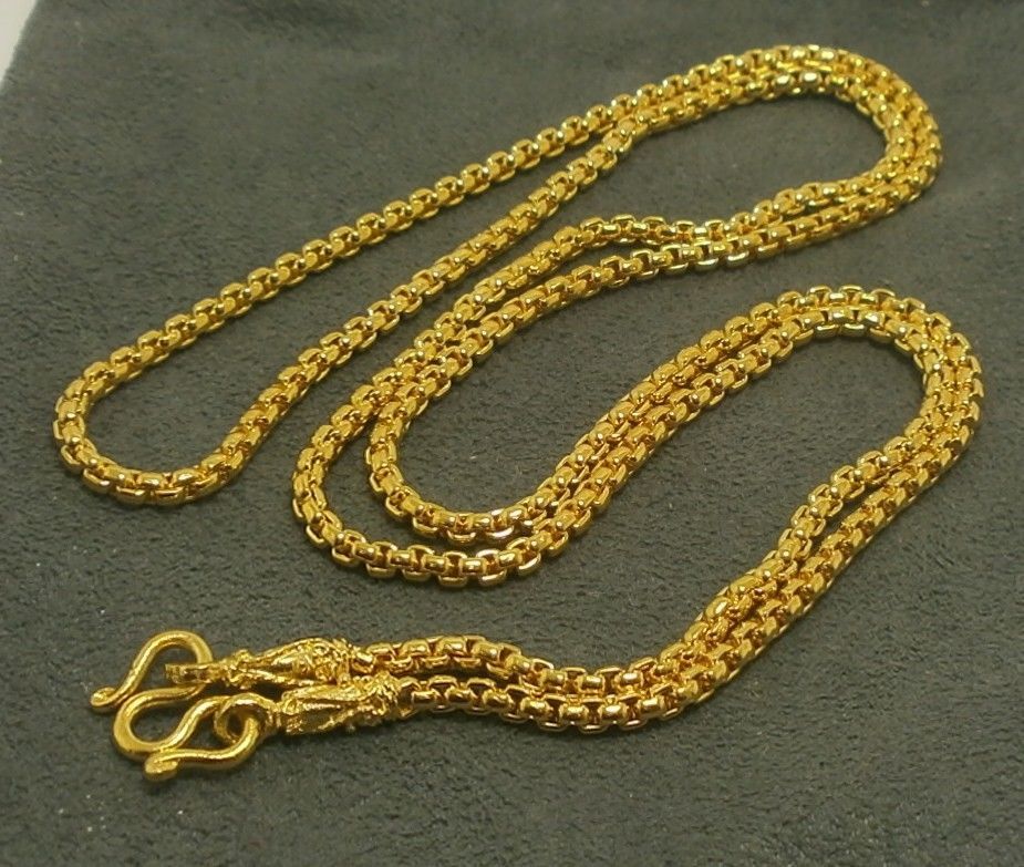 GOLD PLATED MICRON NECKLACE 24 INCHES FOR 1 BUDDHA AMULET PENDANT LUCKY GIFT