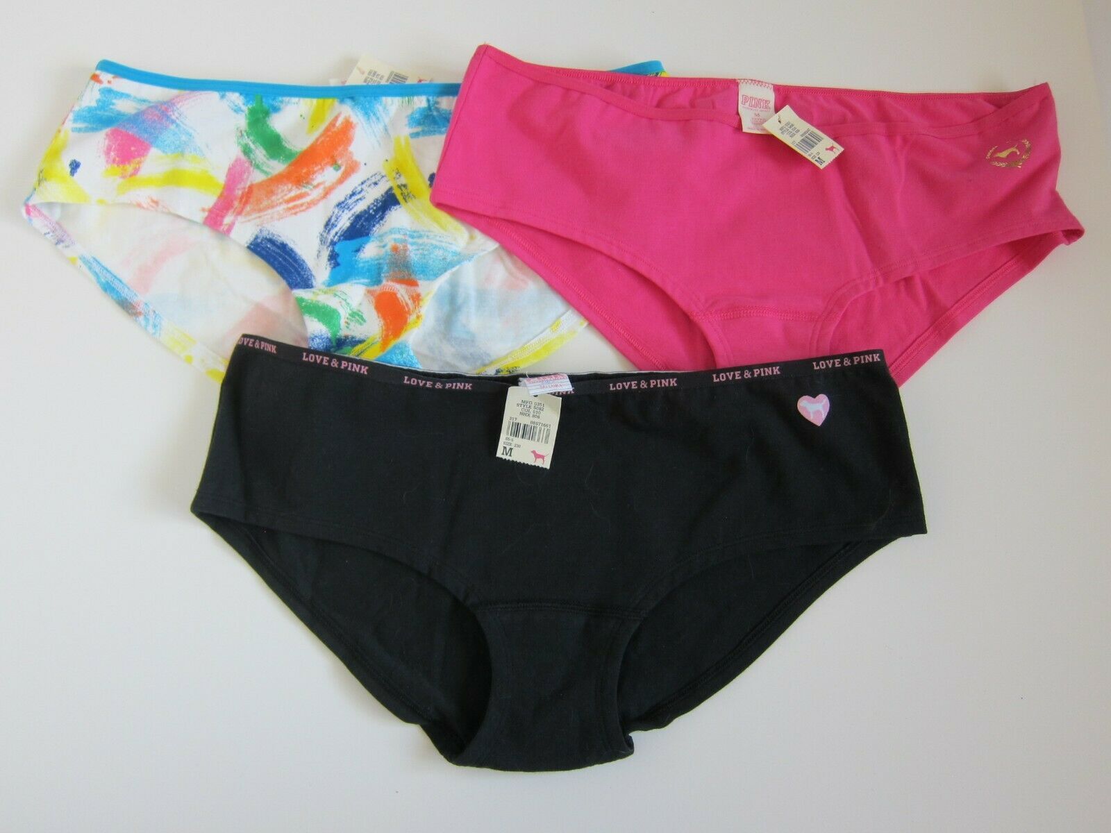 3 Victoria's Secret VTG CLASSIC PINK Extra Low Rise Hipster Panties Lot