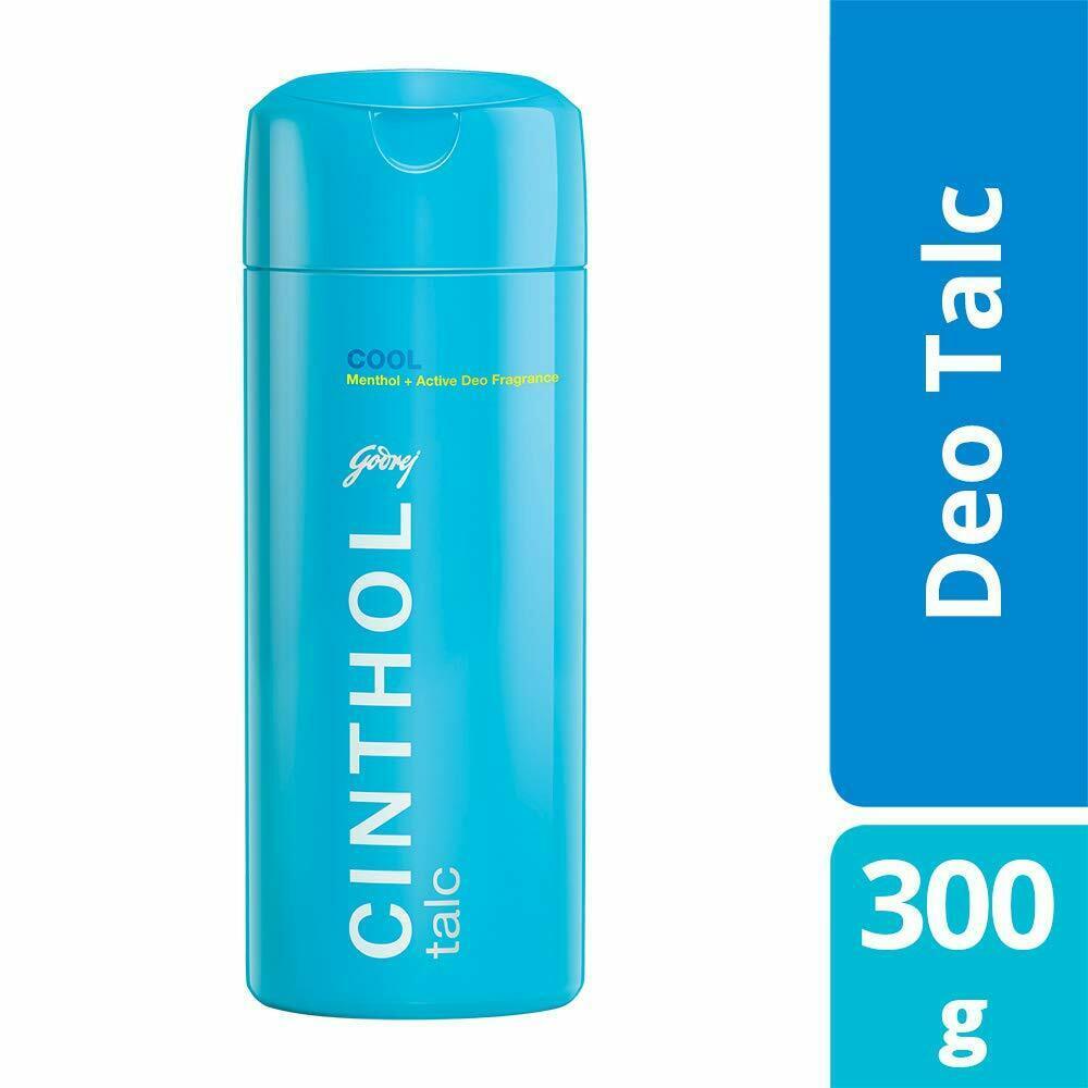 Cinthol Cool Talc Powder with Menthol + Active Deo Fragrance, 300g (Pack of 1)