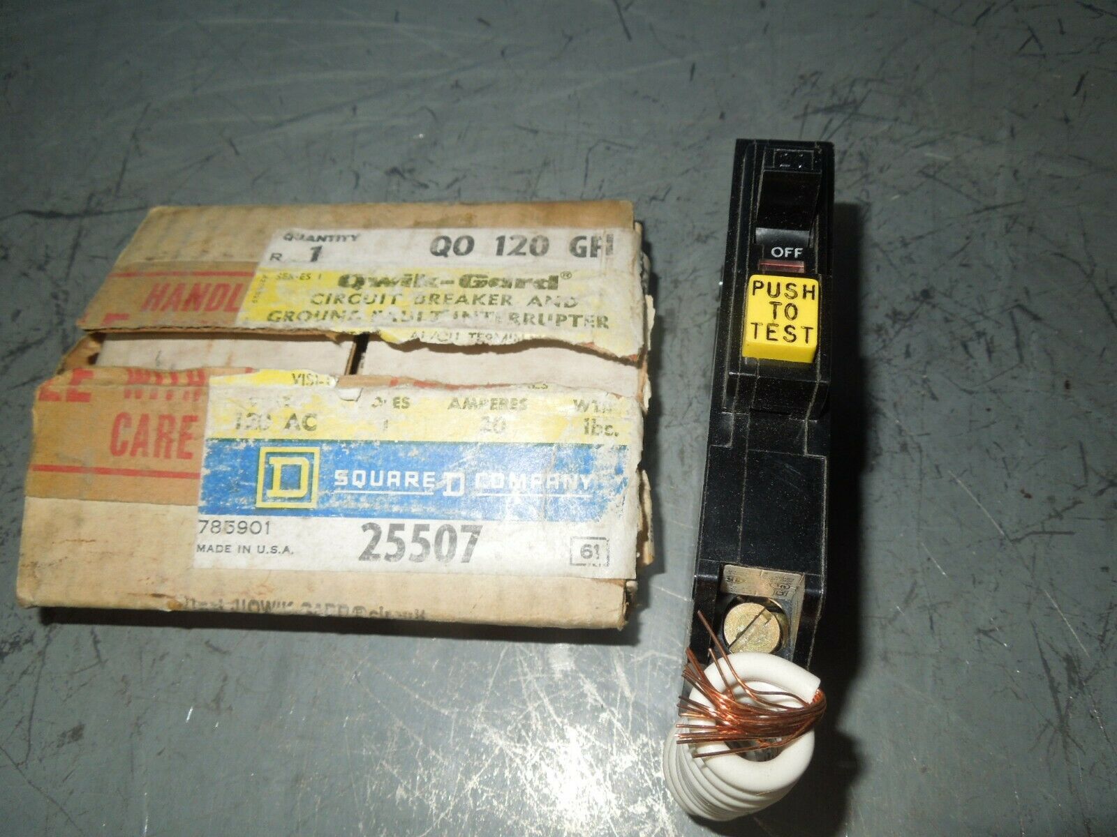 Square D QwikGard QO 120 GFI 20A 1P 120V Ground Fault Circuit Breaker