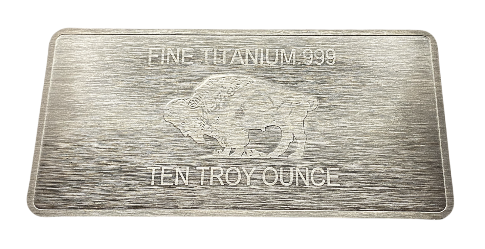 10 TEN TROY OUNCES OZ 999 Pure SOLID TITANIUM Precious Buffalo Bar