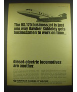 1968 Hawker Siddeley HS.125 Business Jet Ad - Gets Businessmen to Work o... - $14.99