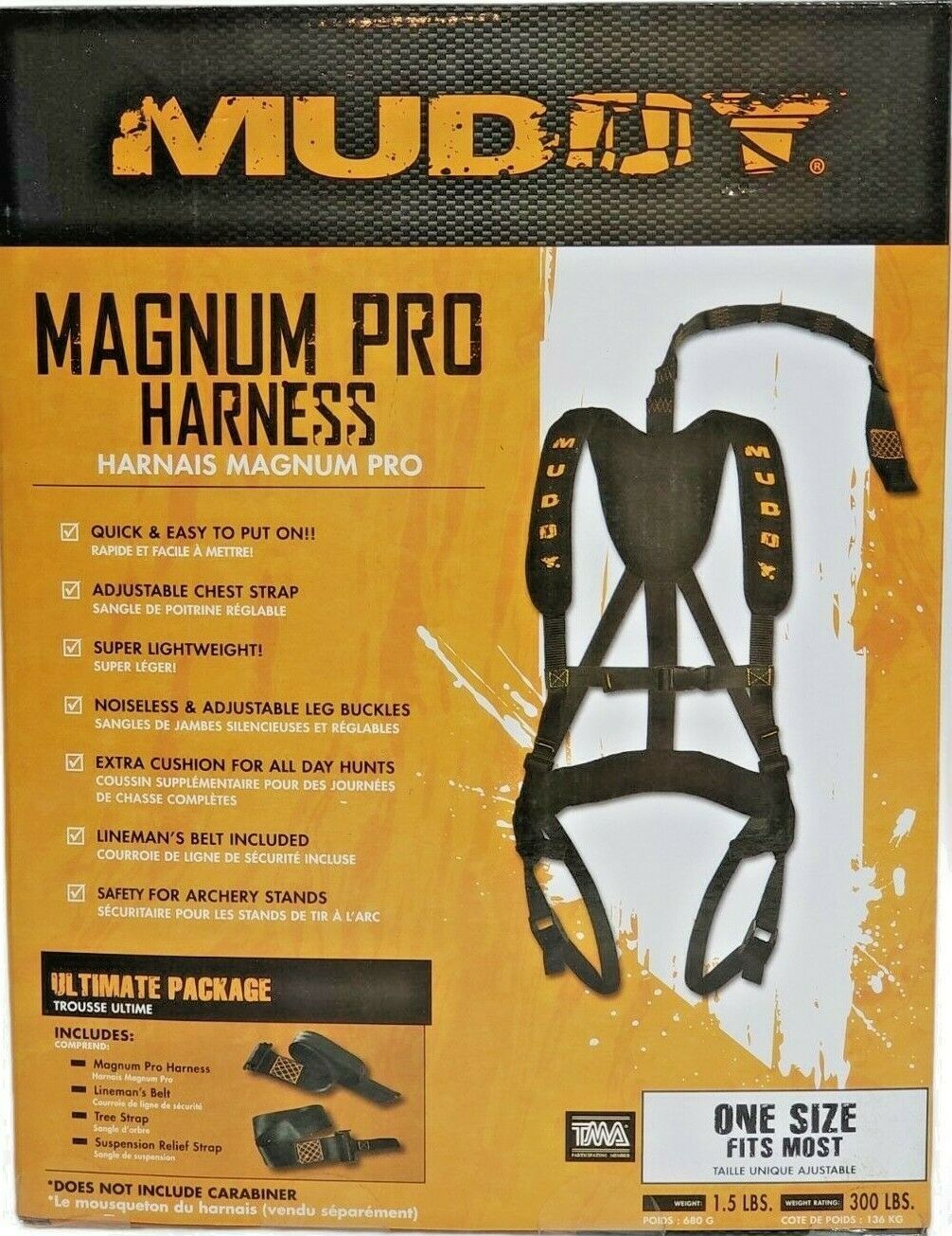 Muddy Magnum Pro Harness Tree Strap Suspension Relief Strap Lineman's