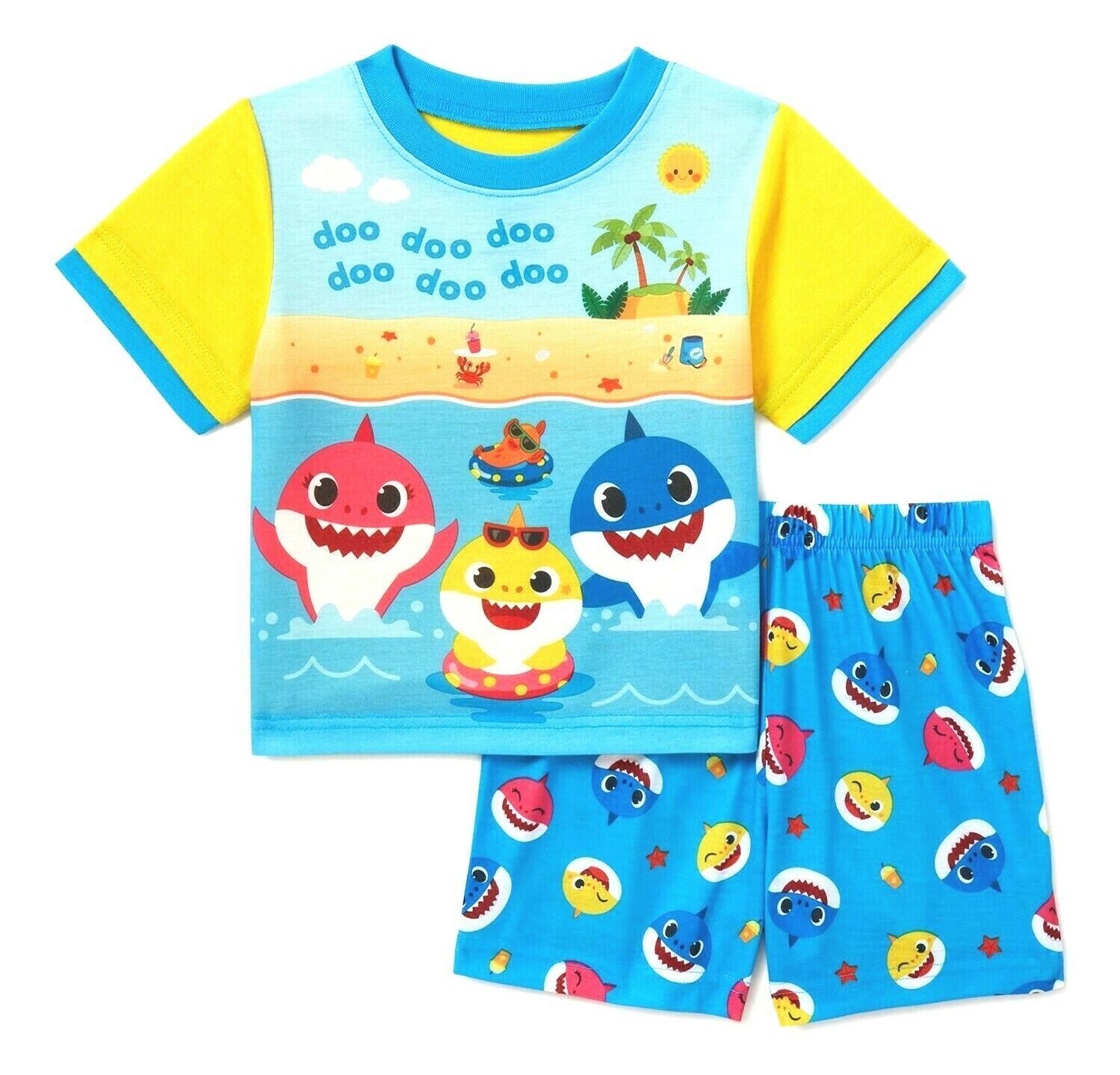 BABY SHARK MOMMY DADDY Pajamas Sleepwear Set Toddler's NWT Size 3T, 4T or 5T