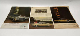 Lot 3 Vintage 1969 Cadillac Coupe deVille Magazine Print Ad - $21.78