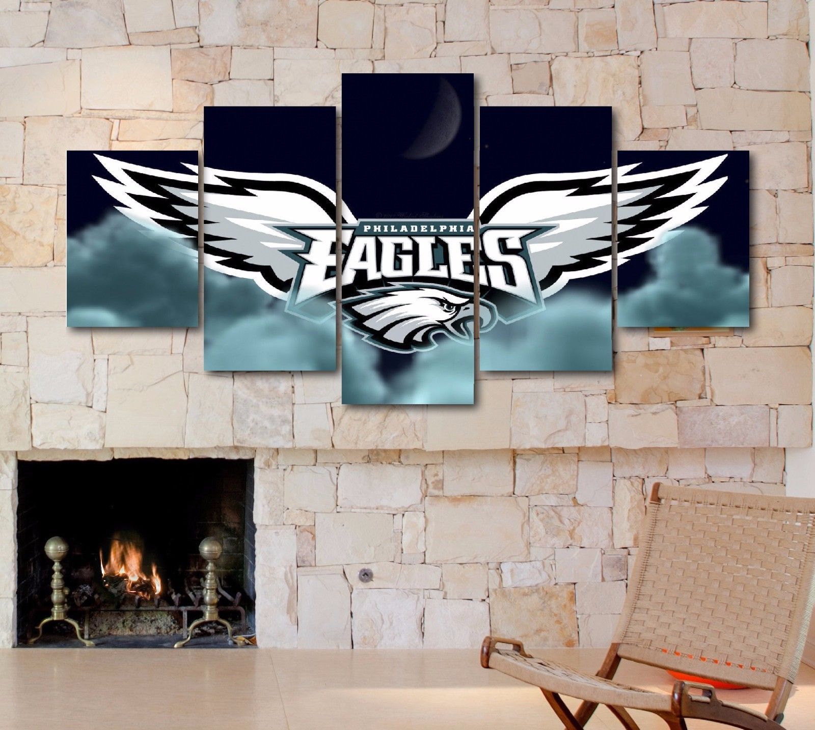 Philadelphia Eagles NFL Sport 5 Piece Canvas Art Wall Art