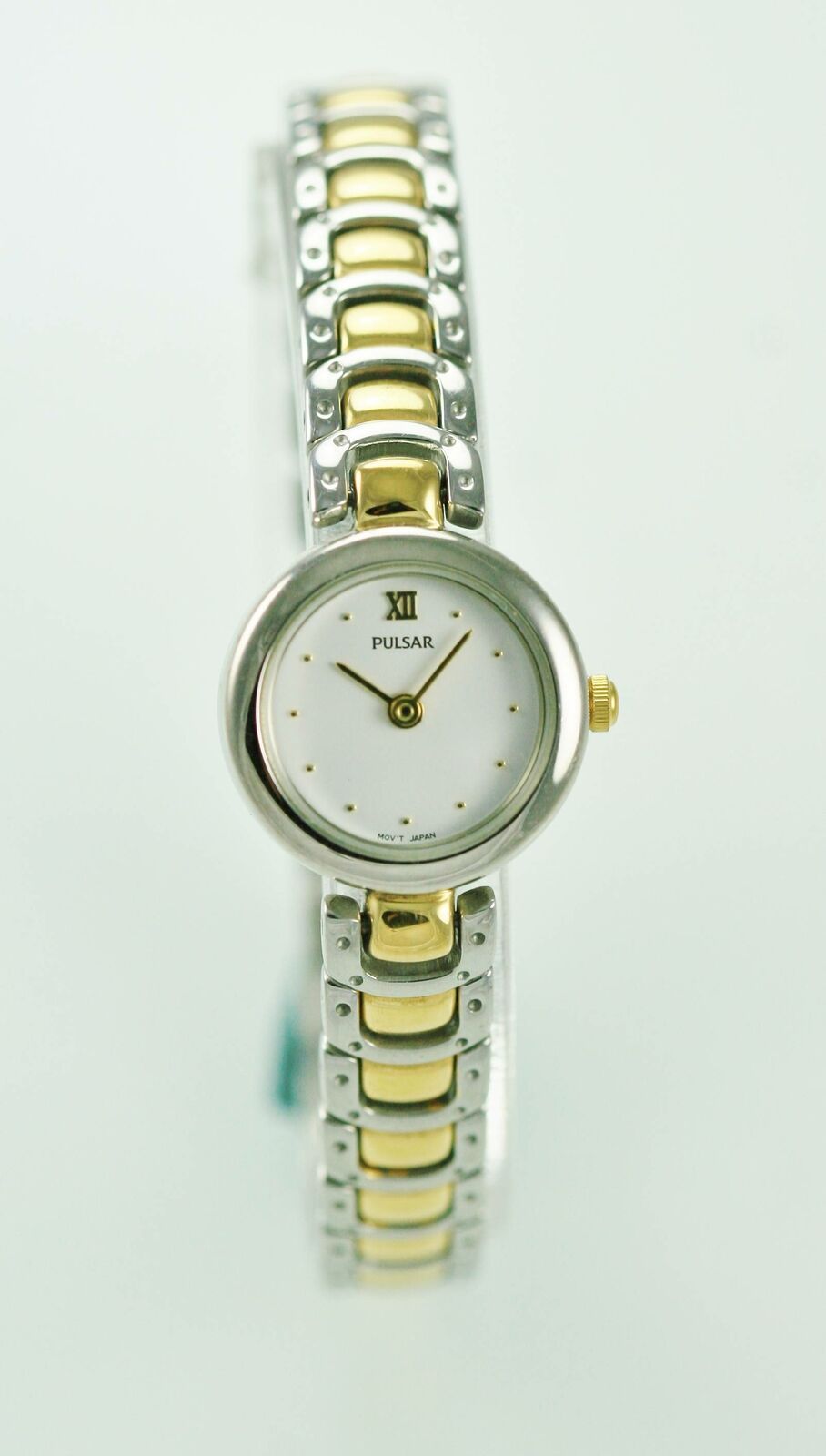 Pulsar Womens Watch Stainless Gold Silver Battery Water Resistant White ...