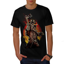 Western Cowboy Cool Skull Shirt Gun Shot Men T-shirt - $12.99