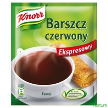 KNORR BARSZCZ czerwony RED BORSCHT beets soup -3pc. Made in Poland FREE ... - $10.88