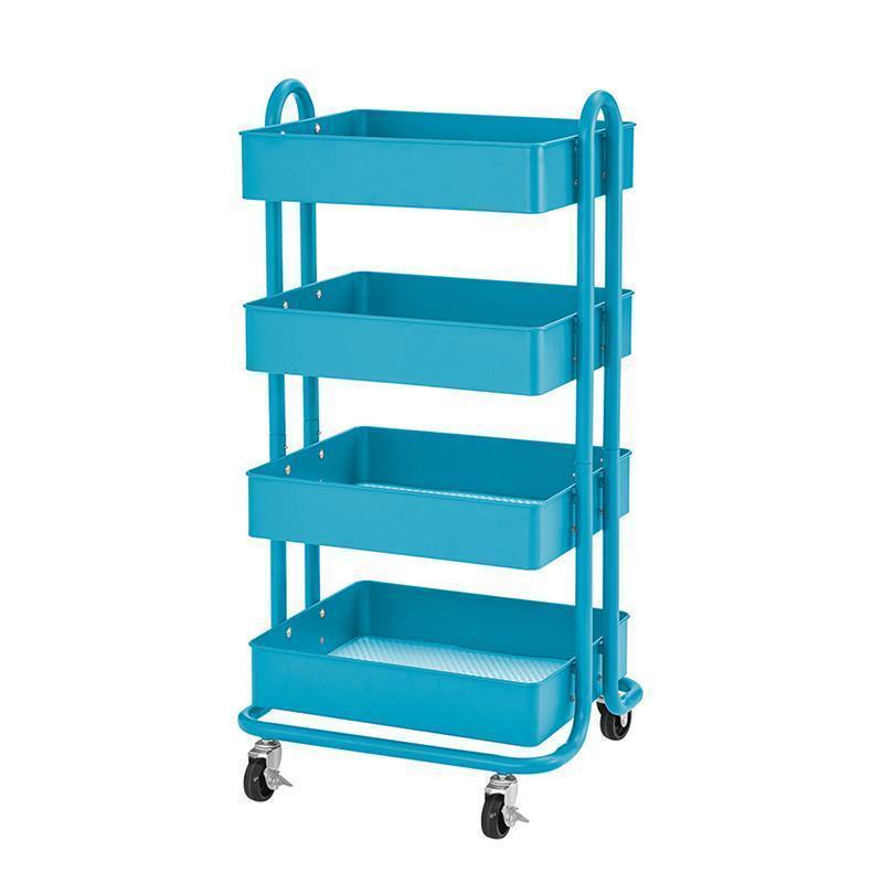 4Tier Util Rolling Cart Turquoise Home & Garden