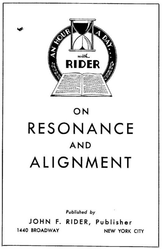 Resonance and Alignment by Rider CDROM