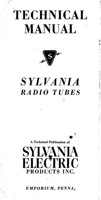 Sylvania Radio Tubes Manuals on CDROM *  1951 and 1959