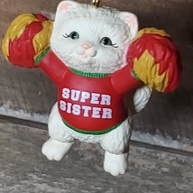 1993 Super Sister Ornament - Hallmark Keepsake - Kitty Cat Cheer leader - $14.00