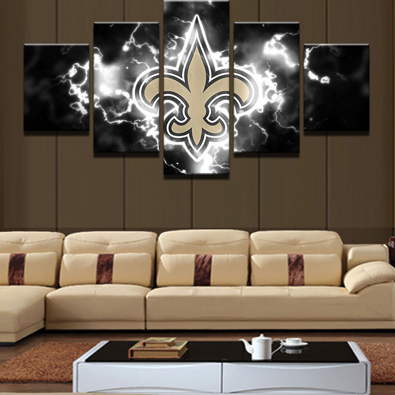 New Orleans Saints Fc 5 Piece Canvas Art Wall Art Picture Home Decor - Posters & Prints