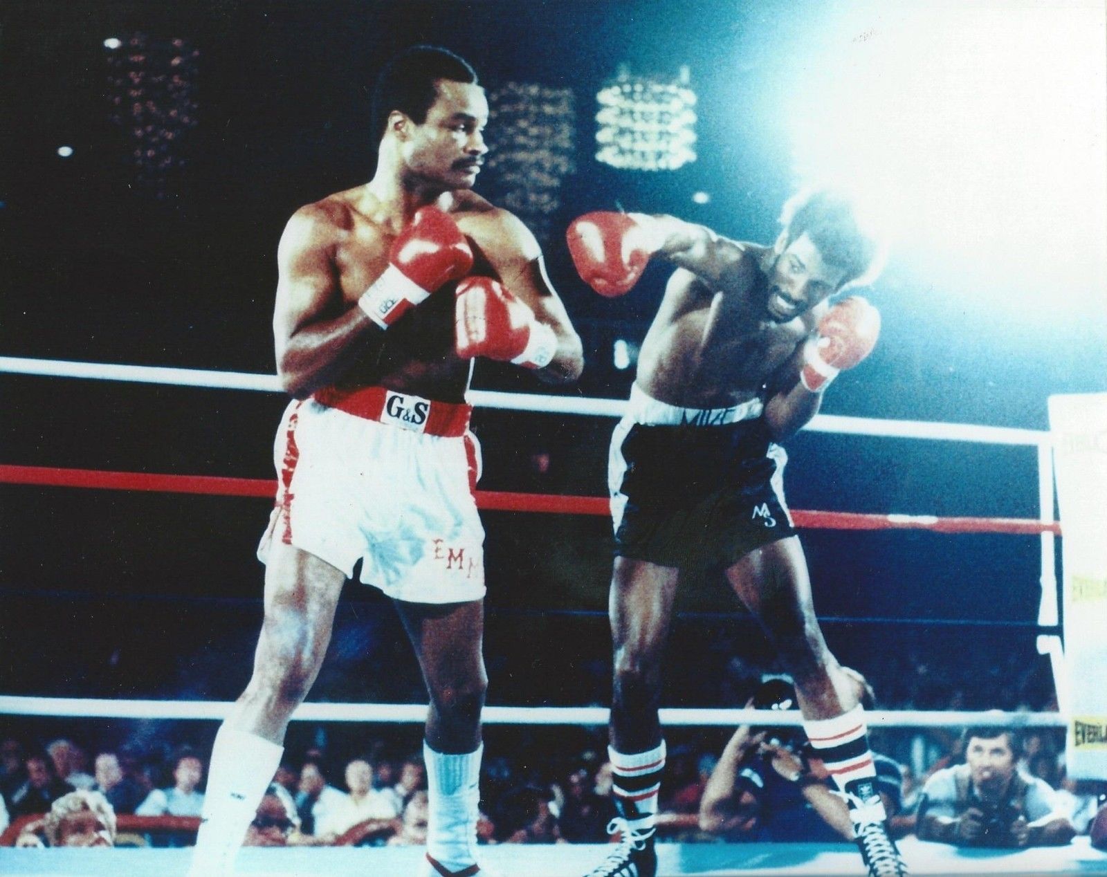 MICHAEL SPINKS vs EDDIE MUSTAFA MUHAMMAD 8X10 PHOTO BOXING PICTURE - Boxing