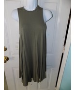 American Eagle Soft &amp; Sexy Keyhole Back Swing Olive Green Dress Size XXS... - $21.58
