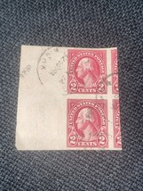 US  # 409 - Used; - 2 cent Washington Issue;  Imperf;  Rare Cut Pair - $9.49