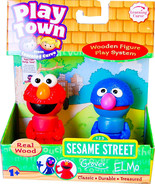 Elmo Grover Sesame Street Action Figure Wooden Toys Set child developmen... - $17.66