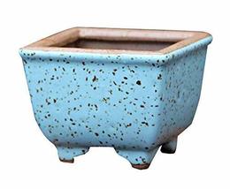 Square Flower Pot/Plant Pot for Home Office Desk Decoration, Blue - $26.25