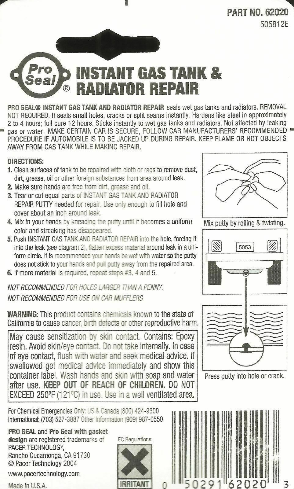 Fuel & Gas Tank & Radiator REPAIR KIT EPOXY PUTTY hole seal Glue PRO