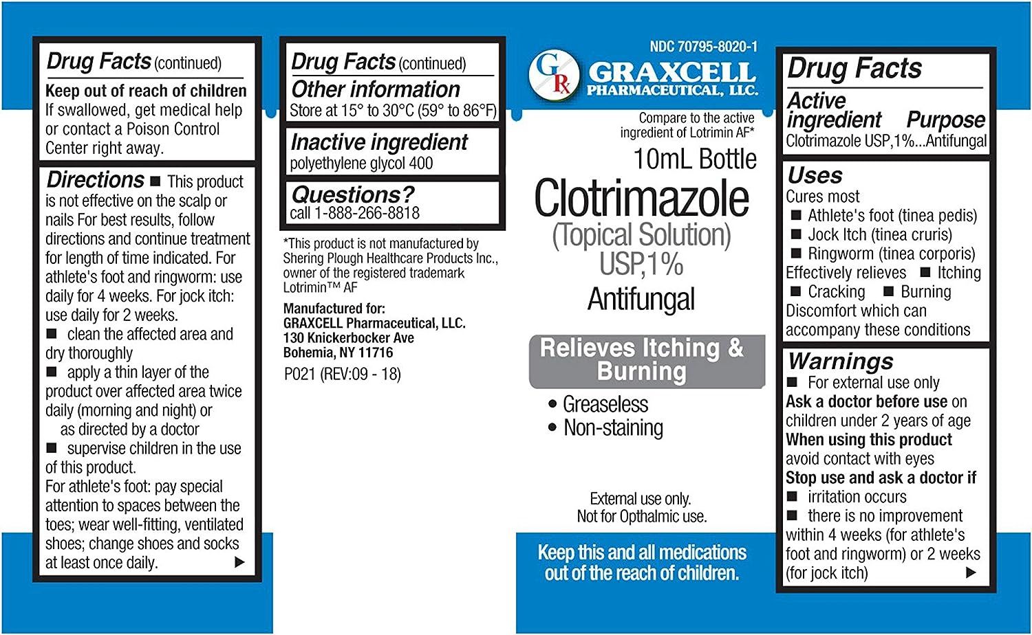 Athlete's Foot Antifungal Liquid Solution, 1 Clotrimazole, 0.33 fl oz