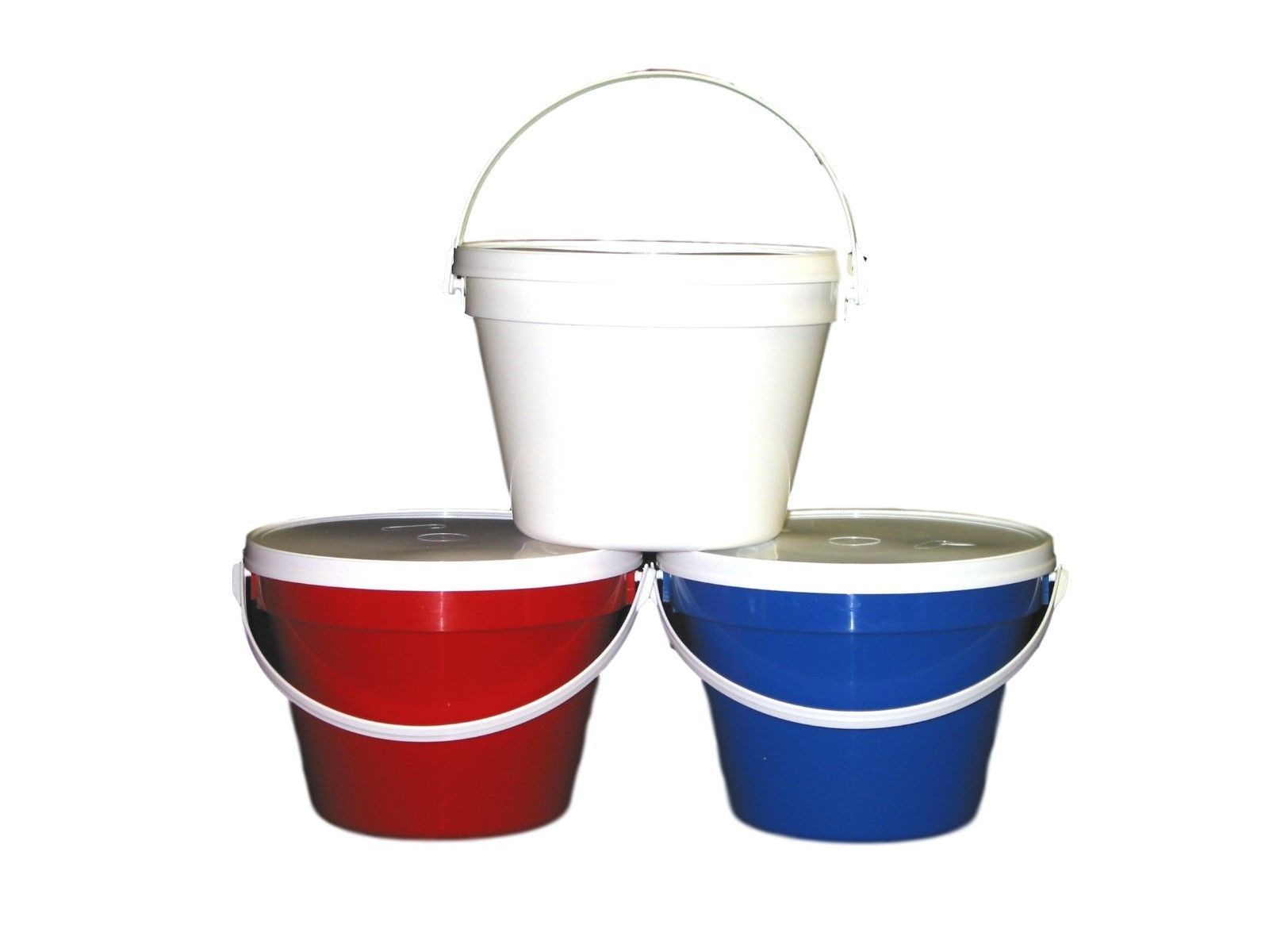 25 Plastic Buckets and Lids Made in USA Lead Free Food Safe No BPA Great Colors