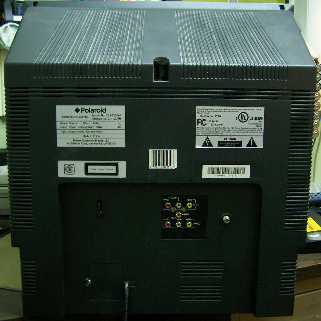 Polaroid Samsung 20" FLAT CRT TV/DVD/VHS Player TBX2000AF w remote old