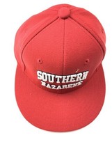 adidas Southern Nazarene Men’s Red Hat Crimson Storm Flat Visor Flex One Size - $15.44