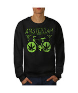 Amsterdam Weed Bike Rasta Jumper Holland Flat Men Sweatshirt - $18.99
