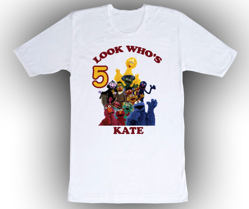 sesame street personalized birthday shirts