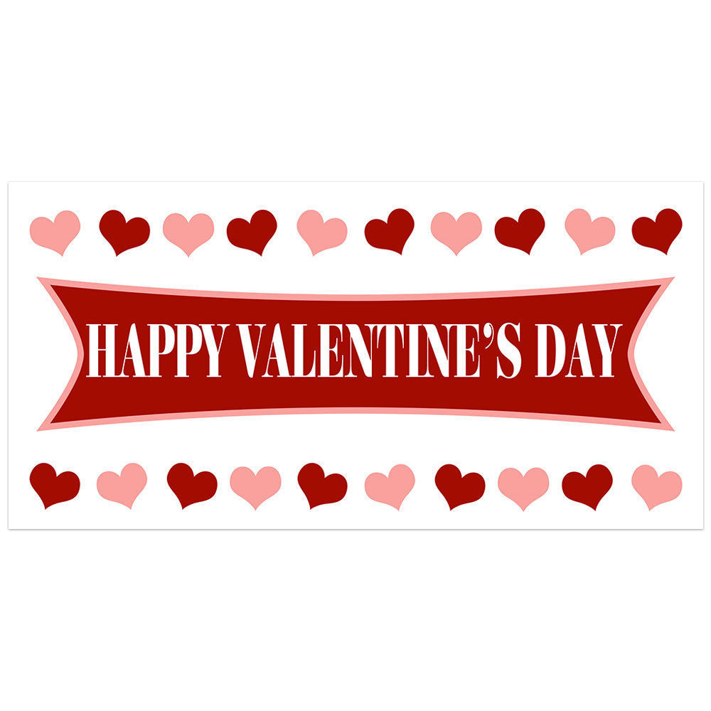 Happy Valentine’s Day Banner Party Backdrop - Party Decorations